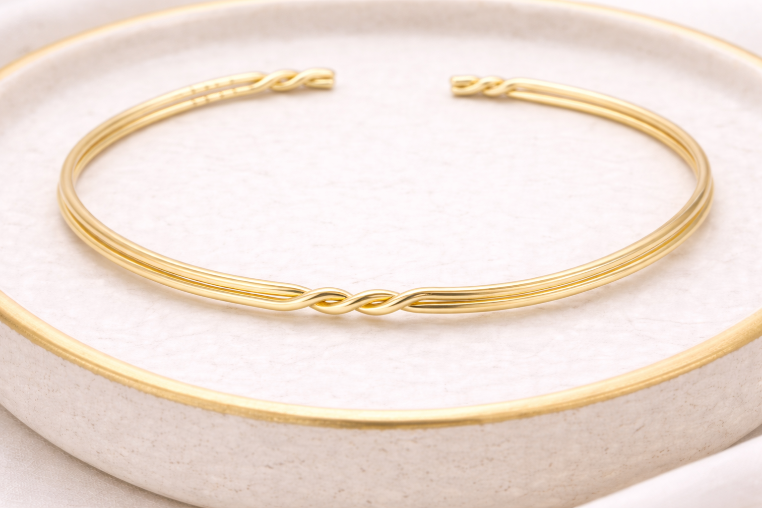 18kt Gold Polish Slipknot Neck Choker Anti-Tarnish & Anti-Allergic for Girls (Design 2)