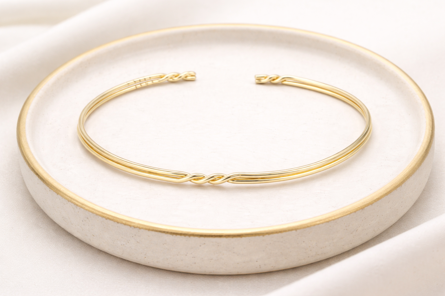 18kt Gold Polish Slipknot Neck Choker Anti-Tarnish & Anti-Allergic for Girls (Design 2)