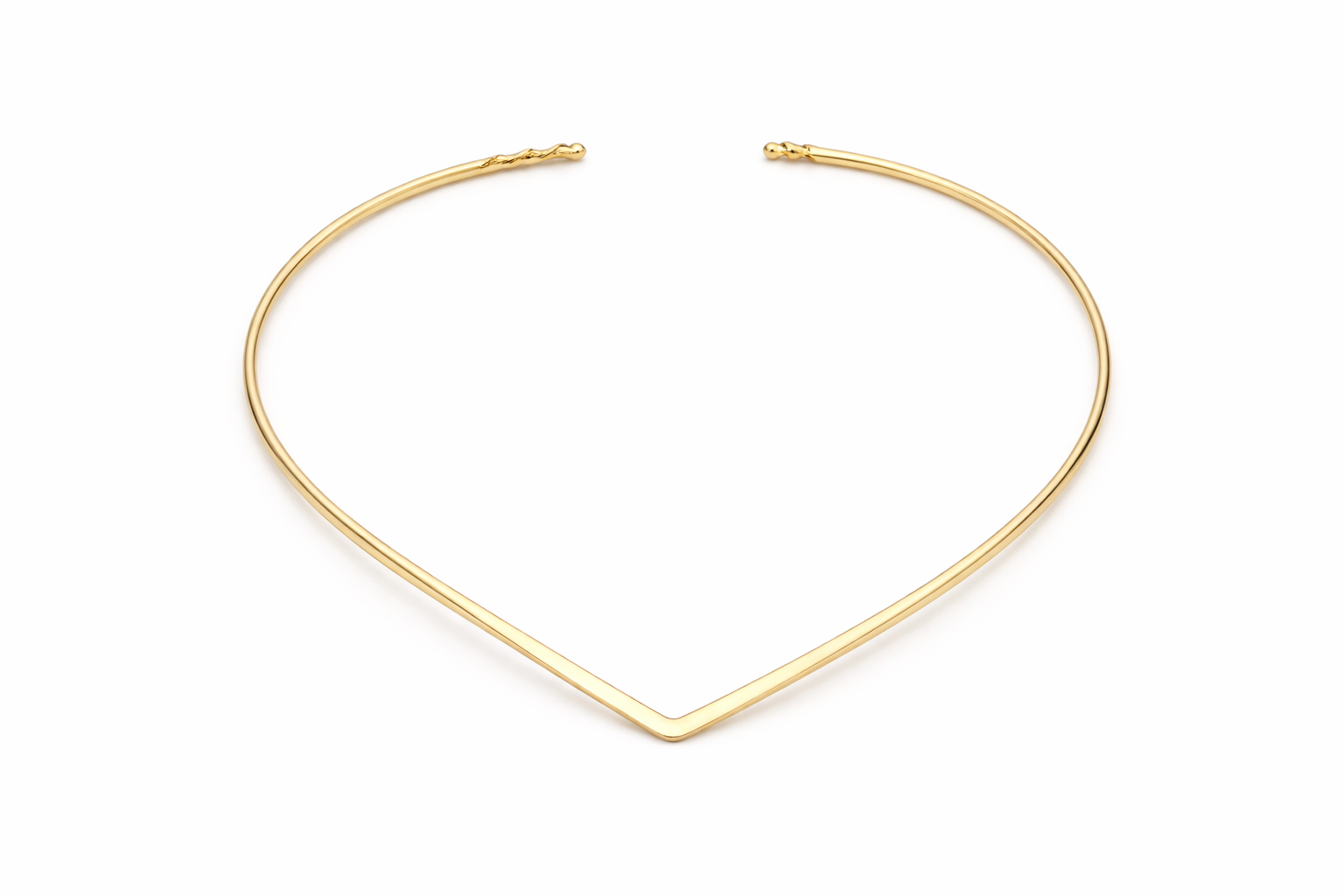 18kt Gold Plated V Shape Necklace Choker Anti-Tarnish & Anti-Allergic for Girls