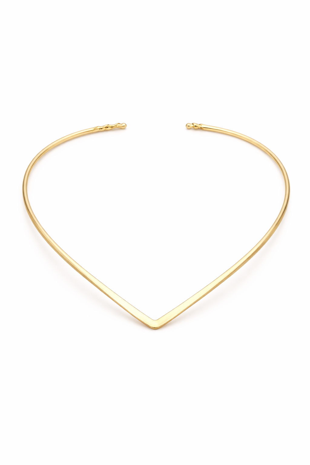 18kt Gold Plated V Shape Necklace Choker Anti-Tarnish & Anti-Allergic for Girls