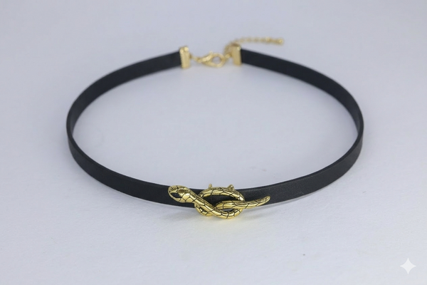 Necklace with Snake Pendant for Women – 18K Gold Plated