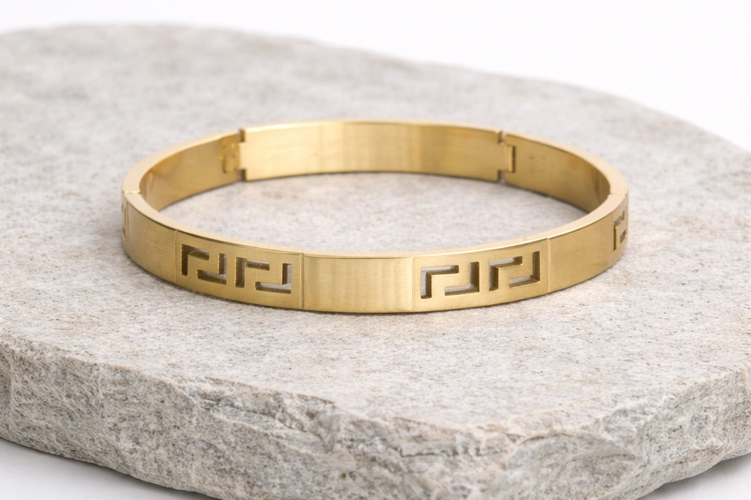 Men Gold Plated Stainless Steel Kada Anti-Tarnish & Anti-Allergic