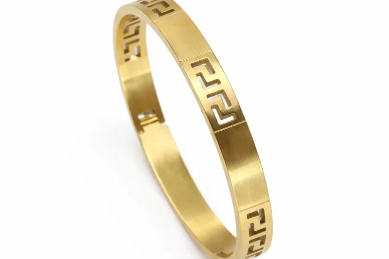 Men Gold Plated Stainless Steel Kada Anti-Tarnish & Anti-Allergic