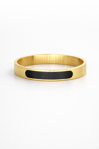 18 carat gold plated black & gold for mens anti tranish anti allergic
