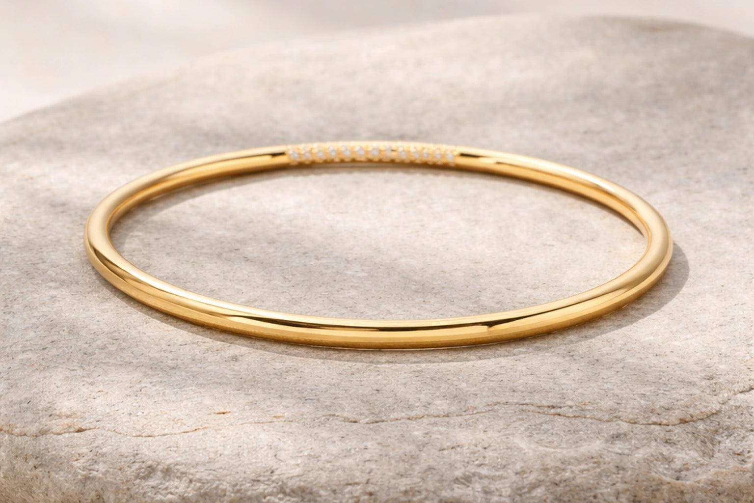 18kt Gold Polish Boys Tone Kada Anti-Tarnish & Anti-Allergic