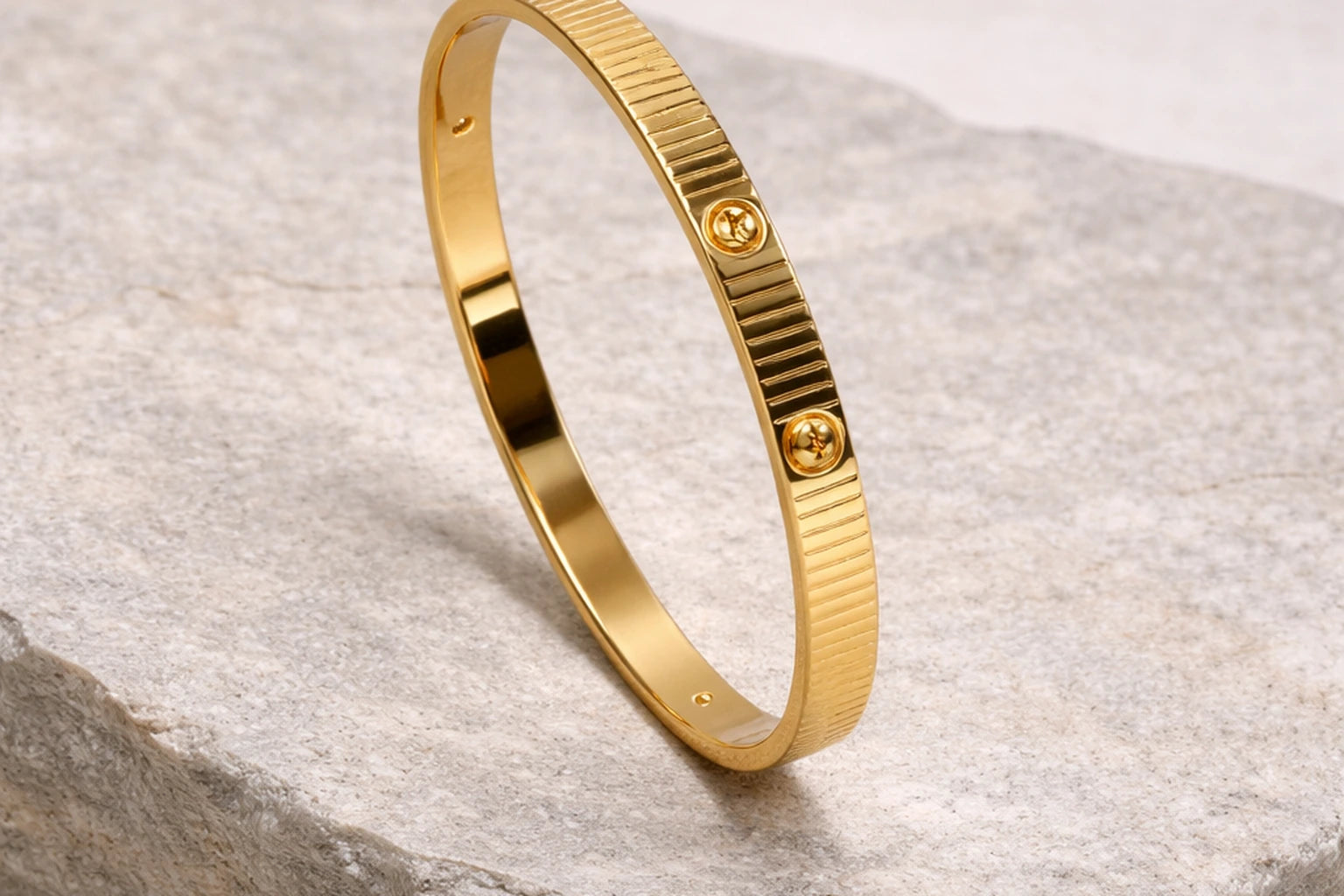 Luxury 18kt Gold-Plated Stylish Kada Anti-Tarnish & Anti-Allergic