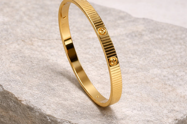 Luxury Stylish Kada for Men – 18K Gold Plated