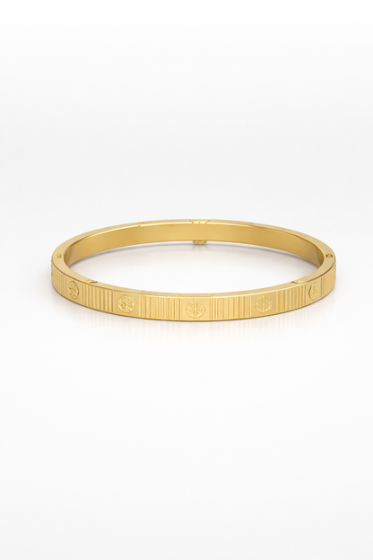 luxury 18 carat gold -plated stylish kada anti tranish anti allergic