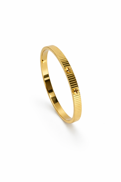 luxury 18 carat gold -plated stylish kada anti tranish anti allergic