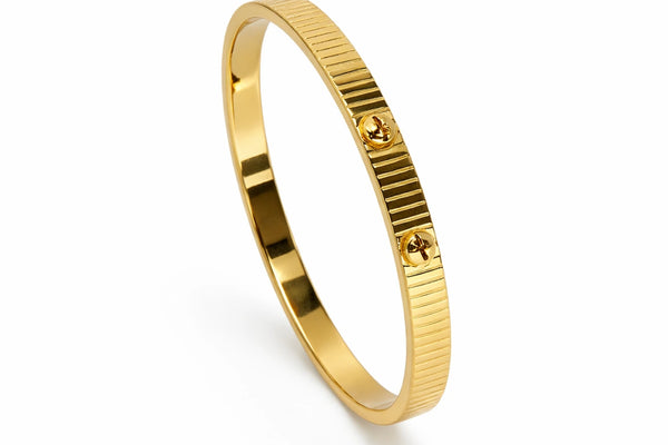 Luxury Stylish Kada for Men – 18K Gold Plated