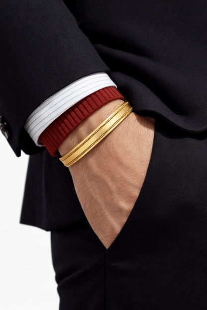 18kt gold plated plain kada for mens anti tranish anti allergic