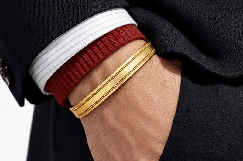 18kt Gold Plated Plain Kada for Men Anti-Tarnish & Anti-Allergic (Design 3)