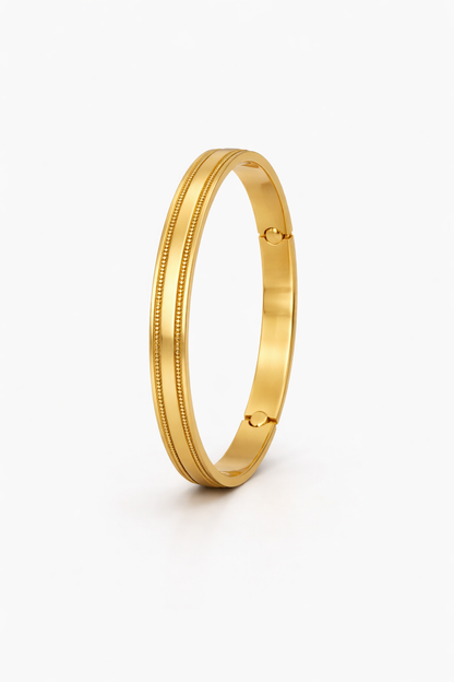 18kt gold plated plain kada for mens anti tranish anti allergic