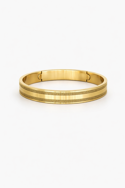 18kt gold plated plain kada for mens anti tranish anti allergic