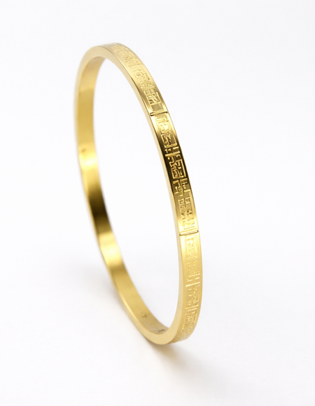 18kt gold plated plain kada for mens anti tranish anti allergic