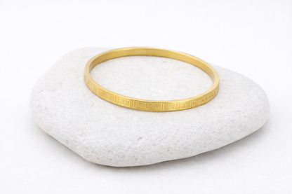 18kt gold plated plain kada for mens anti tranish anti allergic