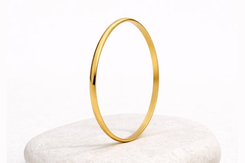 18kt Gold Gold Plated Bangle-Style Kada Anti-Tarnish & Anti-Allergic