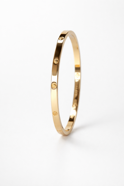 18 kart Rose gold ladies kada bracelet and anti tranish anit allergic