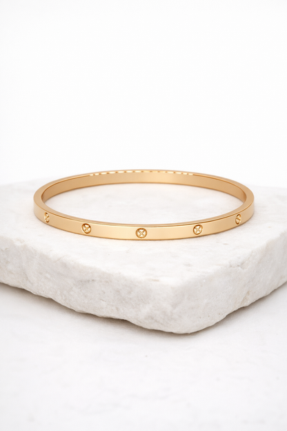 18 kart Rose gold ladies kada bracelet and anti tranish anit allergic