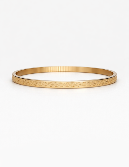 18kt gold plated plain kada for mens anti tranish anti allergic