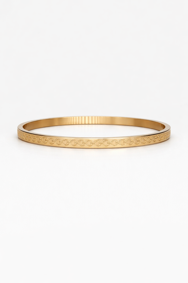 Plain Kada for Men (Design 1) – 18K Gold Plated