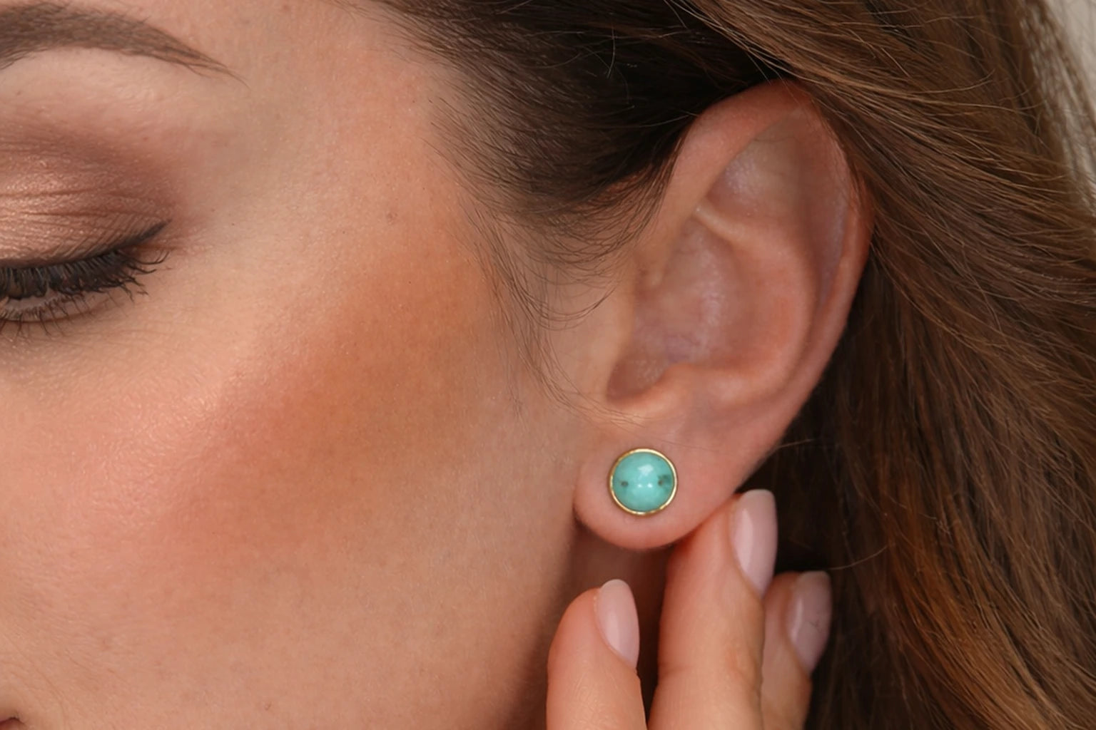 18kt Gold Polish Earring with Blue Pearl Anti-Tarnish & Anti-Allergic for Girls