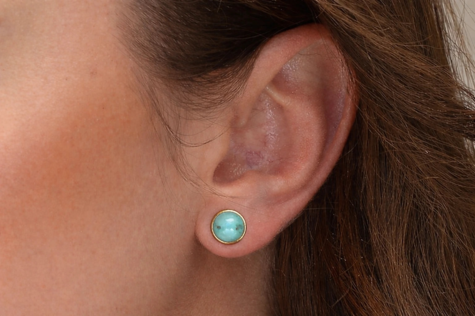 18kt Gold Polish Earring with Blue Pearl Anti-Tarnish & Anti-Allergic for Girls