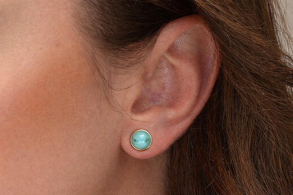 Earring with Blue Pearl for Women – 18K Gold Plated