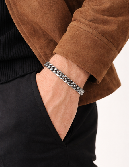 Silver Crub Bracelet For Mens