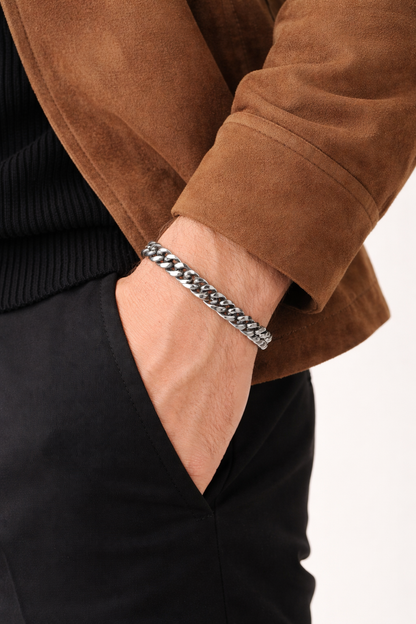 Silver Crub Bracelet For Mens