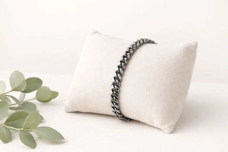 Silver Curb Bracelet for Men