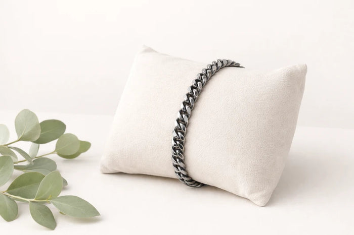Curb Bracelet for Men – Silver