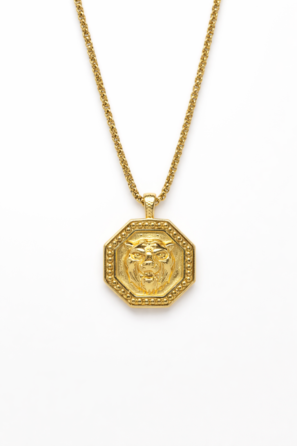 18kt Gold Plated Chain with Tiger Pendant