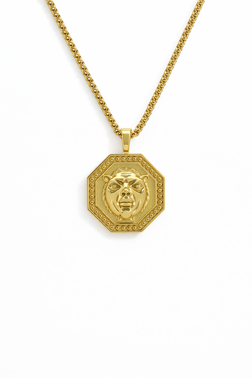 18kt Gold Plated Chain with Tiger Pendant
