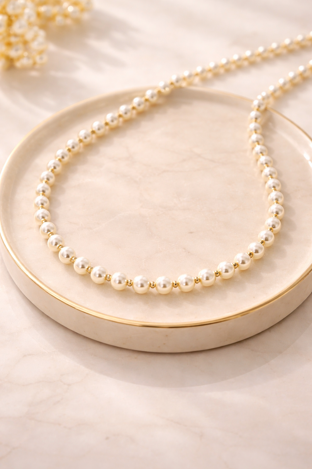Pearls Fancy Necklace Anti-Tarnish & Anti-Allergic for Girls (Design 3)