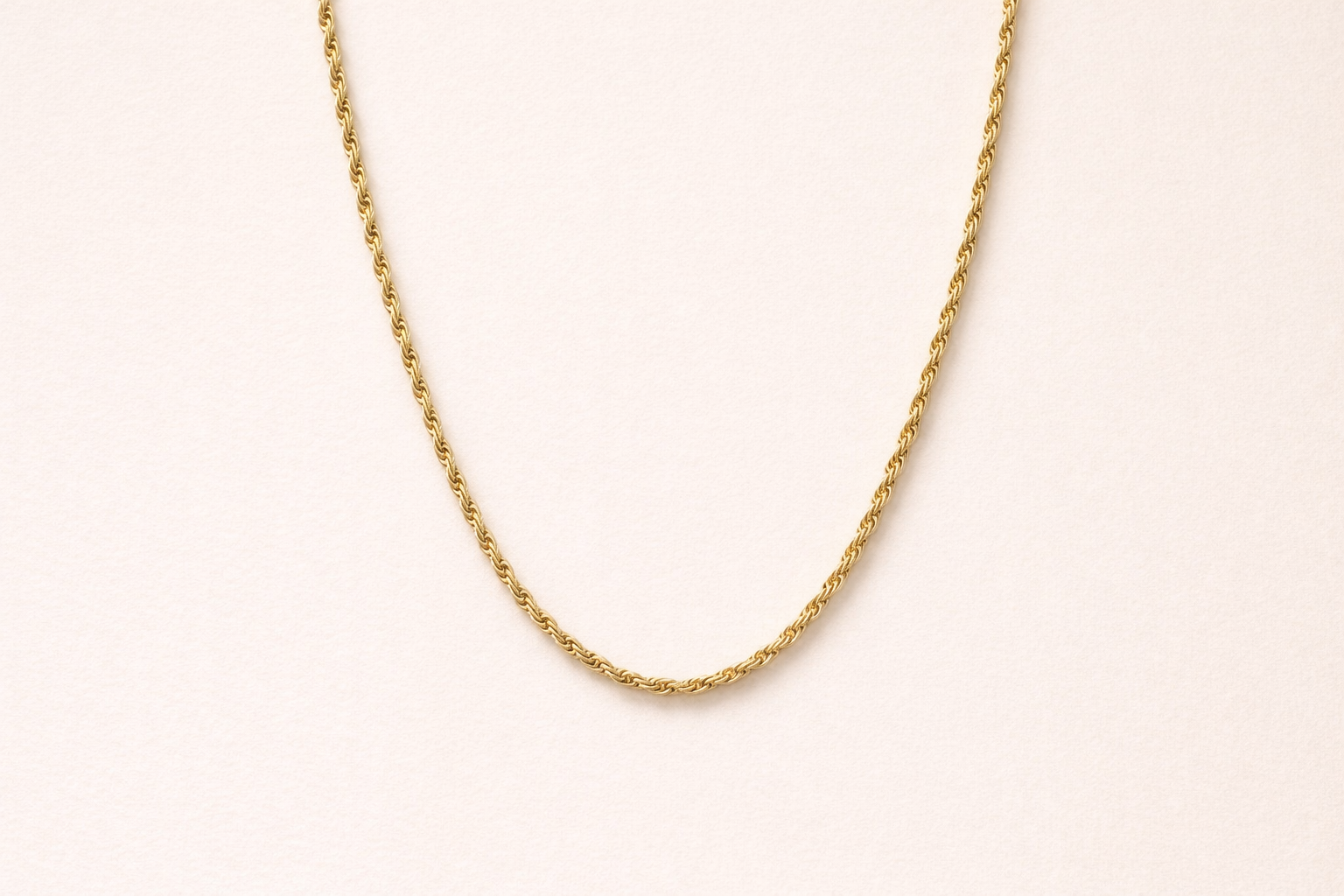 18kt Gold Plated Rope Chain
