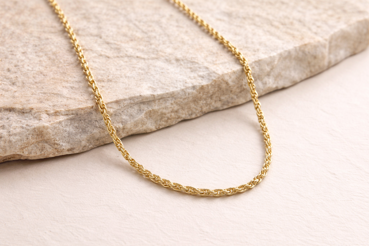 18kt Gold Plated Rope Chain