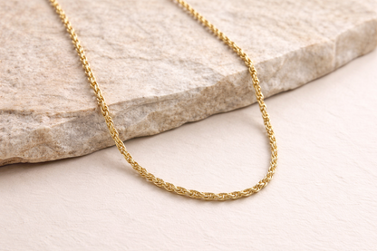 18 Kart gold plated rope chain