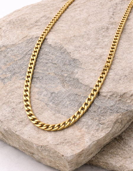 18kt gold plated chain anti tranish anti allergic for mens