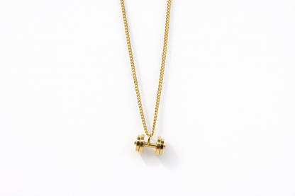 18 Kart gold plated chain with Dumbbell pendent