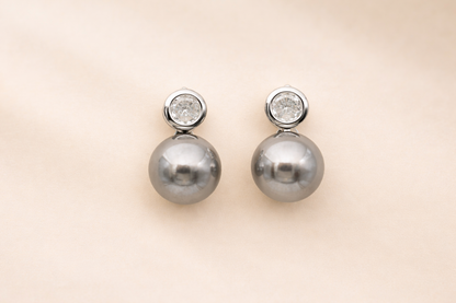stainless steel silver polish earring with diamond & pearl anti tranish anti allergic for girls