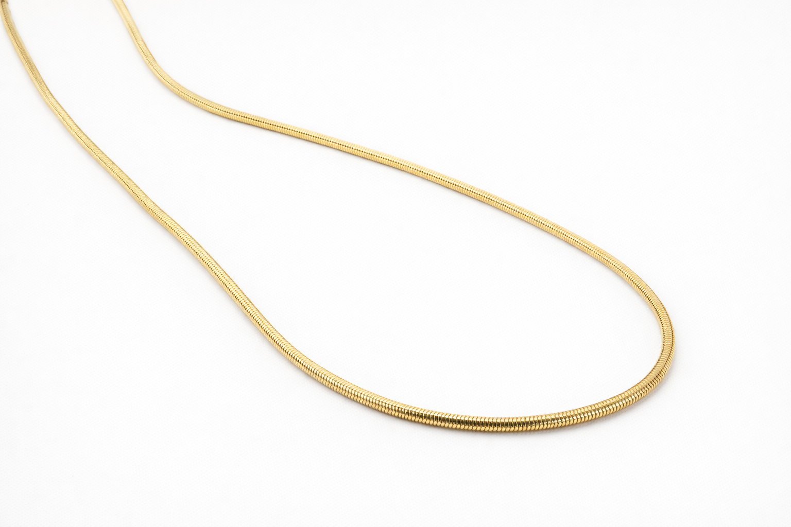 Flexible Gold Finish Snake Chain Anti-Tarnish & Anti-Allergic