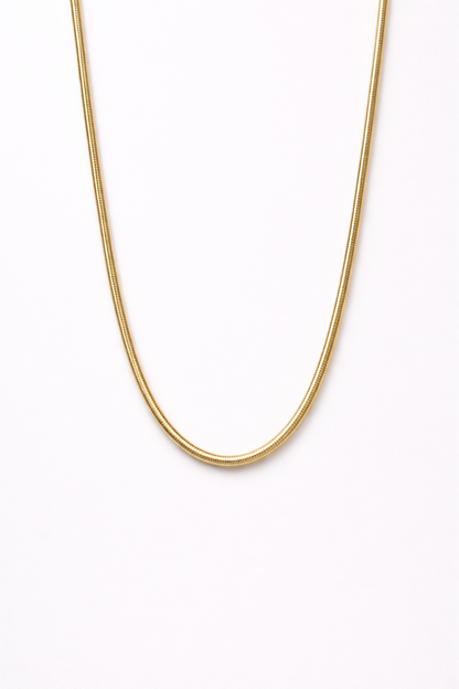 Flexible gold finish snake chain anti tranish anti allergic