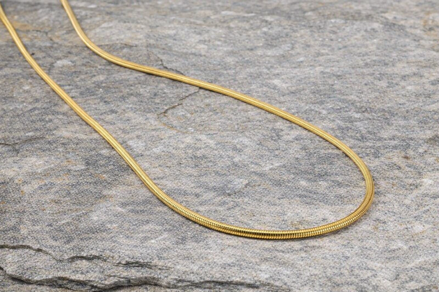 Flexible Gold Finish Snake Chain Anti-Tarnish & Anti-Allergic