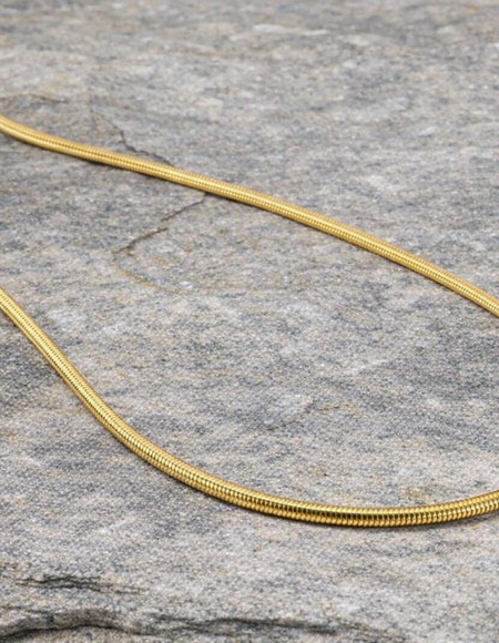 Flexible gold finish snake chain anti tranish anti allergic