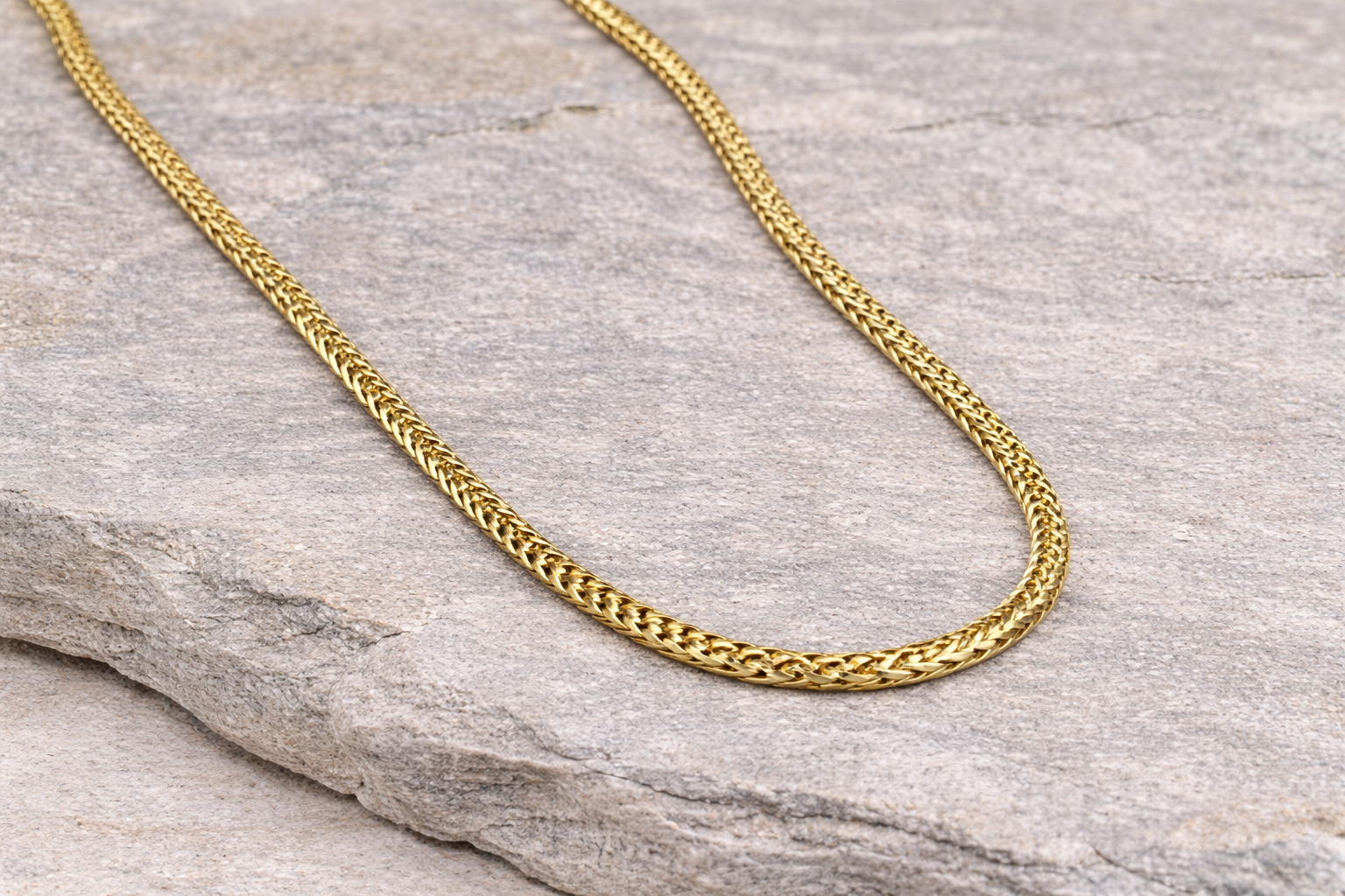 18kt Gold Polish Fancy Chain Anti-Tarnish & Anti-Allergic for Men (Design 1)