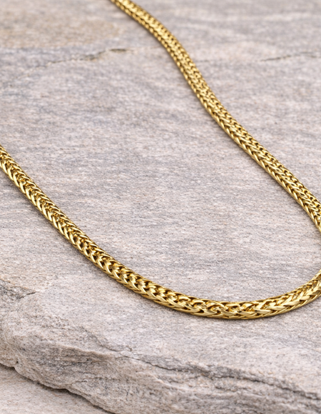 18kt gold polish fancy chain anti tranish anti allergic for mens