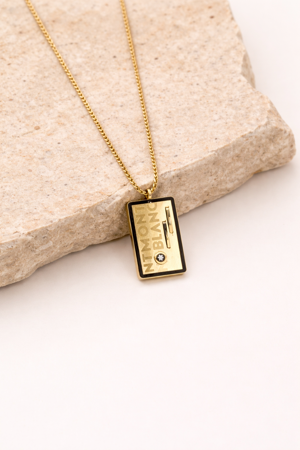 18kt Gold Plated Chain with Square Pendant