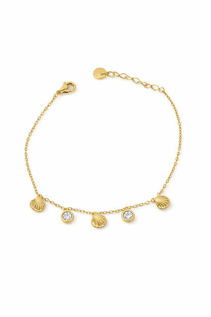 Gold shell antique bracelet