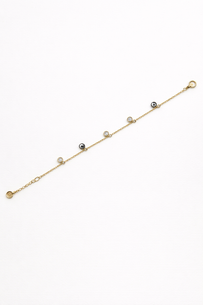 18kt Gold Polish Stone Bracelet
